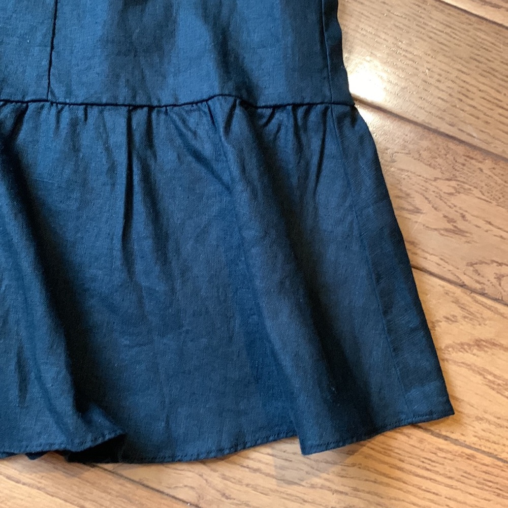Aritzia Wilfred Chariot High-Waisted Black Linen Midi Skirt NWT - Picture 8 of 12